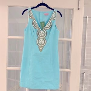 Lilly Pulitzer Size 4 Gabby Shift Dress. NWT. Hemmed for someone 5’3